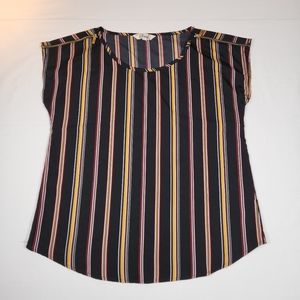 Women's top blouse with stripe colors